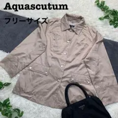 【美品】Aquascutum ナイロンジャケット ブルゾン ショート丈コート