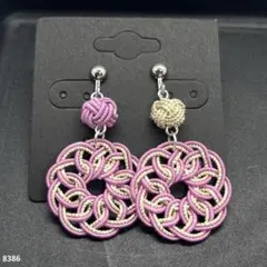 ハンドメイド【水引】紫×白金