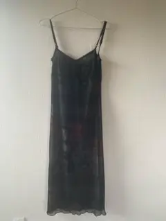 シースルーブラックロングワンピース