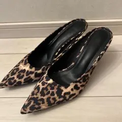 レオパード柄　ヒョウ柄　ミュール　26〜26.5㎝