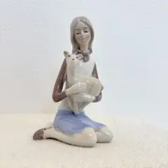陶器 羊 ヤギ 置物 アンティーク リヤドロ風