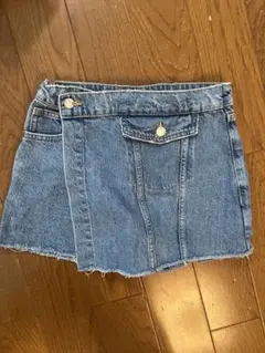 美品 ZARA 164cm デニムショートパンツ ライトブルー