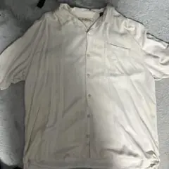 XL 100%シルク ホワイトシャツ