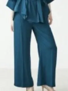 LagunaMoon▪️緞面長褲 S 藍色