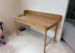IKEA RIDSPÖ ナチュラルオークデザインデスク 140x70cmのサムネイル