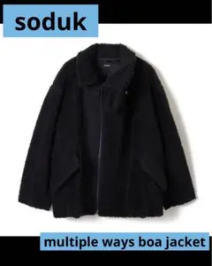 【お値下げしました】スドーク　boa riders jacket / black セール】boa riders jacket（ライダースジャケット）｜soduk