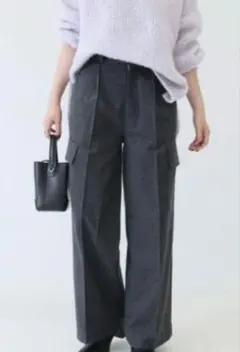 【訳あり】スピックアンドスパン　カーゴパンツ　ウール
