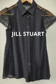 JILLSTUART★レース 切替 半袖 ブラウス シャツ ブラックのサムネイル