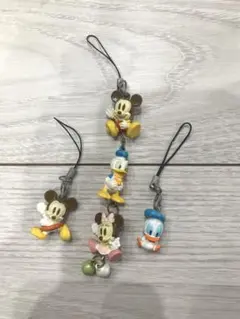 ミッキー・ミニー・ドナルド ストラップ 4個セット