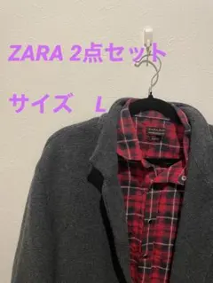 ZARAチェック柄ネルシャツとジャケット2点セット
