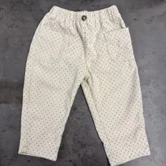 ドット柄　白パンツ