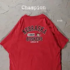 Champion Tシャツ NEBRASKA HUSKERS カレッジ レッド