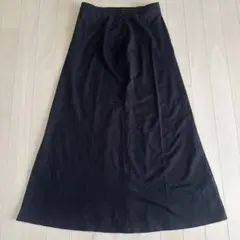 黒 フレアロングスカート　UNIQLO M