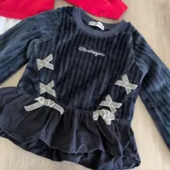 早い者勝ち‼️ベロア生地 チュニック フリル 110cm