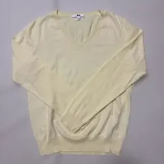 【美品】UNIQLO コットンカシミヤVネックセーター