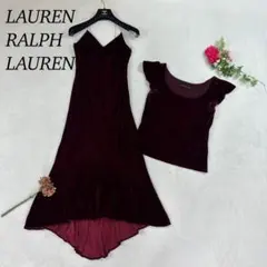 K218 美品 M ローレンラルフローレン スカートセットアップ レディース