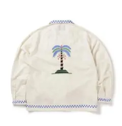 オープンカラーシャツ 長袖 ホワイト