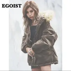 【美品】EGOIST コート ベロア フード ダウンジャケット アウター