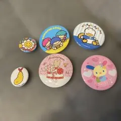 サンリオキャラクター ピンバッジ 4個セット＋おまけのサムネイル