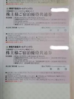 東急不動産宿泊優待券 東急ステイ ROKU京都 旧軽井沢キュリオ ノルキョウト