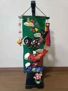 値下！即納♪○新品♪高さ37cm ちりめん五月人形 吊るし輪飾り 兜飾り
