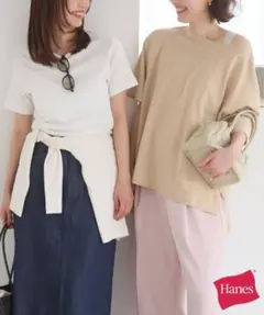 Hanes × SLOBE別注 パックカットソー　白Tのサムネイル