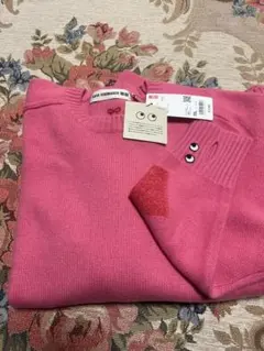 ユニクロ　アニヤハインドマーチ　カシミヤクルーネックセーター　ピンク　XXL