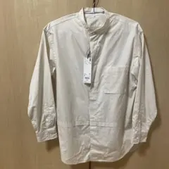 【新品】ユニクロ ＋Jコラボ スーピマコットンオーバーサイズスタンドカラーシャツ