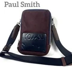 ポールスミス　ショルダーバッグ　ブランデッドカラーエッジ　サコッシュ　ロゴ　美品