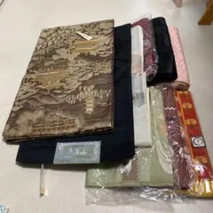 乙 格安 リメイク用 素材 まとめ売り 着物 8点 正絹 大島紬 浴衣 反物