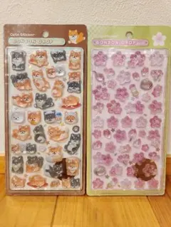 【正規品　新品】BONBON DROP 和柄　柴犬・桜　2枚セット