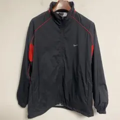 Nike ナイキ ジップアップジャケット ウィンドブレーカー 黒/赤 L