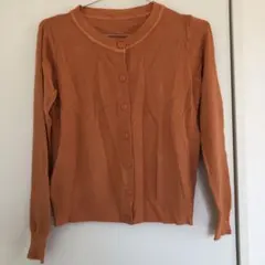訳あり 薄手 カーディガン レディース S オレンジ