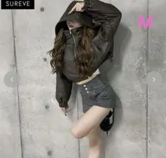 アベイル ダークグレーハイウエストショートパンツSUREVExShoko