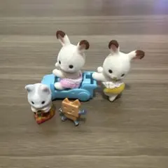 シルバニアファミリー ウサギ人形と車セット