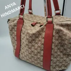 ANYA HINDMARCH ハンドバッグ　リボンジャガード　総柄　ミニボストンのサムネイル