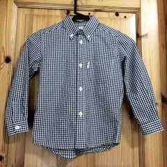 中古美品　mont-bell モンベル 青白チェック長袖シャツ 110サイズ