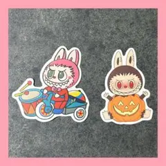 【新品】ラブブ LABUBU ステッカー 2枚セット E
