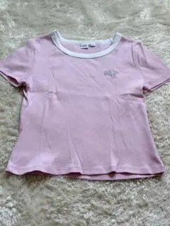 GAP ピンク リブTシャツ