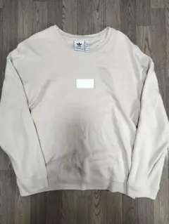 adidas ベージュ　スウェット トレーナー Lサイズ