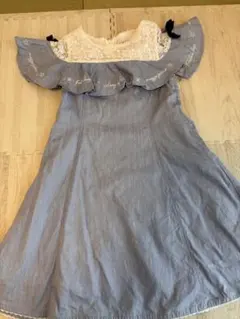 メゾピアノジュニア　ワンピース　ブルー