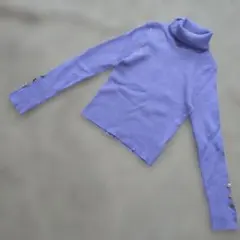 リブハイネック ニット