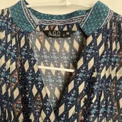 半袖エスニック柄チュニックワンピース　Mサイズ