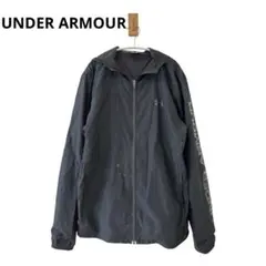 0763 UNDER ARMOURアンダーアーマーパーカージャージ上着黒スポーツ
