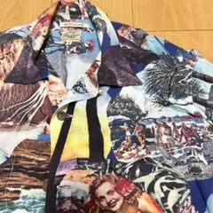 カイカマヒネ GOLD 東洋ブランド レーヨン アロハシャツGL27854