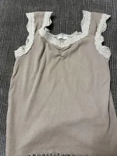 COLZA ブラウン レースタンクトップ