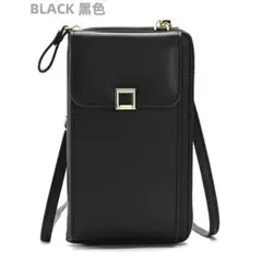 M スマホショルダー お財布  スマホポーチ ミニ ショルダーバッグ ブラック