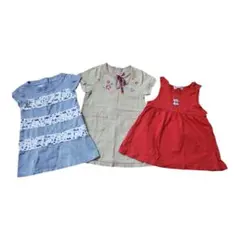 【お買い得】ファミリア　familiar　ミキハウス　ワンピース３着セット　90