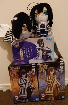【匿名配送】鬼滅の刃 伊黒小芭内 フィギュア ぬいぐるみ セット