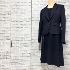 SIDLAY セレモニースーツ ワンピースセットアップ ツイードジャケット 黒